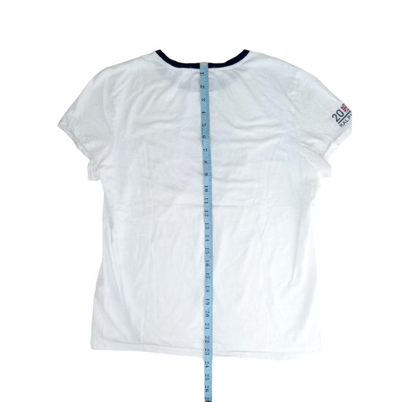 Ralph Lauren Olympic Top Women's Large White Short Sleeve 2012 American Flag New - Picture 7 of 8